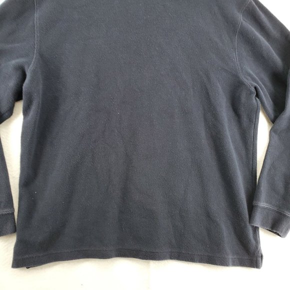 Chaps Shirt Men's Long Sleeve 1/4 Zip Pullover Sweatshirt Blue Extra Large - Picture 10 of 12